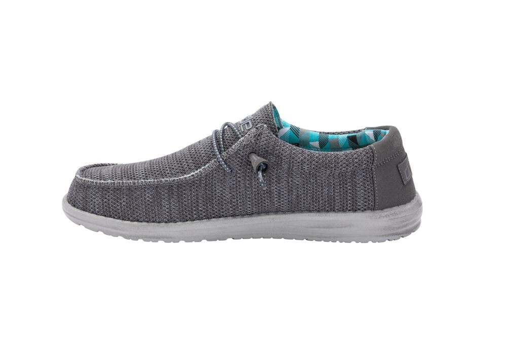 HEYDUDE Men's Wally Sox Charcoal Size 11 - Men’s Shoes - Men's, Gray, Size 11